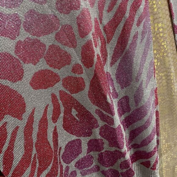 Vintage y2k Express pink purple silver metallic sparkle sweater, XS - Picture 4 of 5
